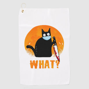 Black Cat Halloween Black Cat Halloween - Golf Towel