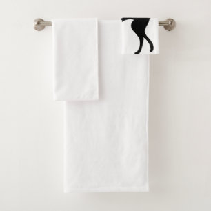 Black Cat Halloween - Black Cats T-Shirt Bath Towel Set