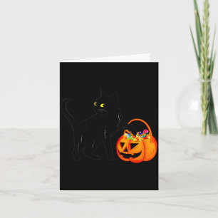 Black Cat Halloween Candy Pumpkin Bag Sweet Lollip Card