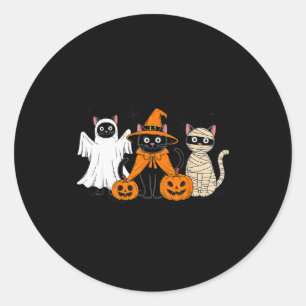 Black Cat Halloween  Classic Round Sticker