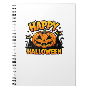Black Cat Halloween Classic T-Shirt_2 Notebook