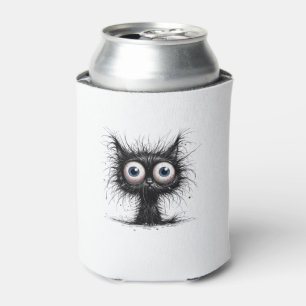 Black Cat Halloween Costume Party Funny Scary Cat Can Cooler