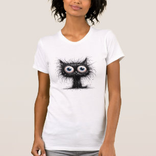 Black Cat Halloween Costume Party Funny Scary Cat T-Shirt