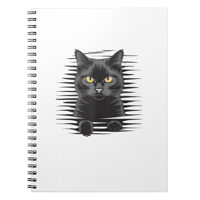 Black Cat Halloween Costume Spooky Kitty Cat Kitte Notebook (Front)