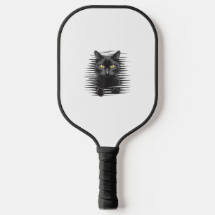 Black Cat Halloween Costume Spooky Kitty Cat Kitte Pickleball Paddle