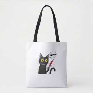 Black Cat Halloween Costume What Funny Cat Lover  Tote Bag