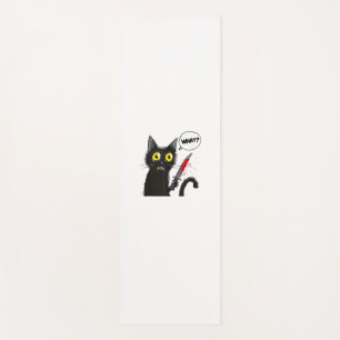 Black Cat Halloween Costume What Funny Cat Lover  Yoga Mat
