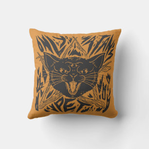 Black Cat Halloween Cushion
