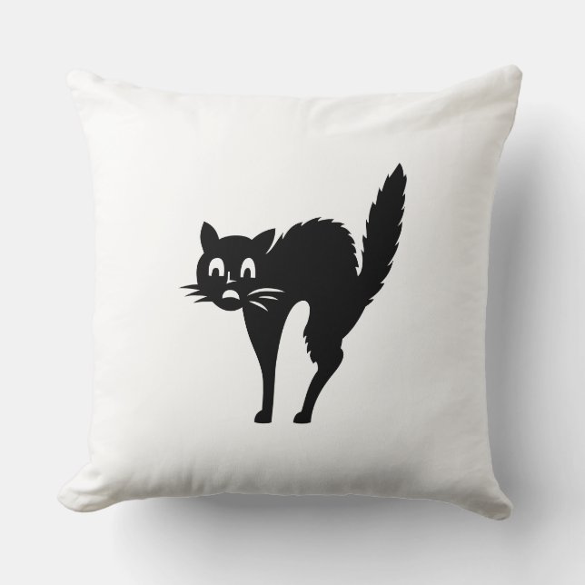 Black cat   Halloween Cushion (Front)