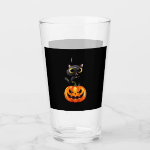 Black Cat Halloween Design � Spooky Pumpkin Art fo Glass