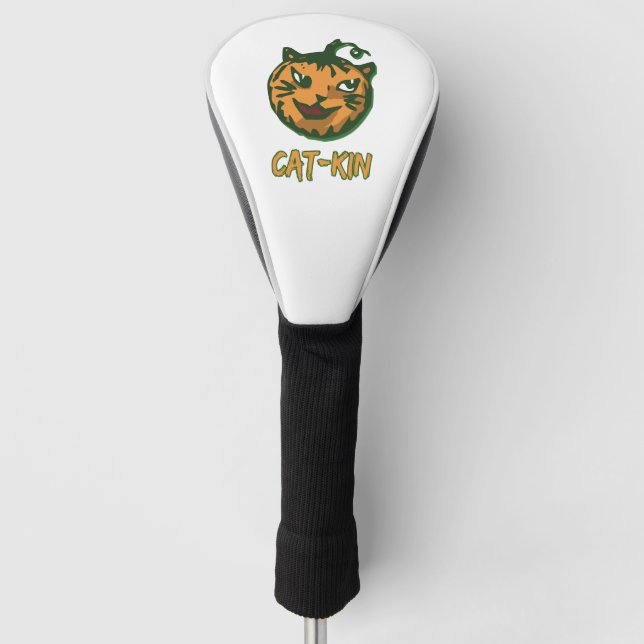 Black Cat Halloween Halloween Costumes Golf Head Cover (Front)