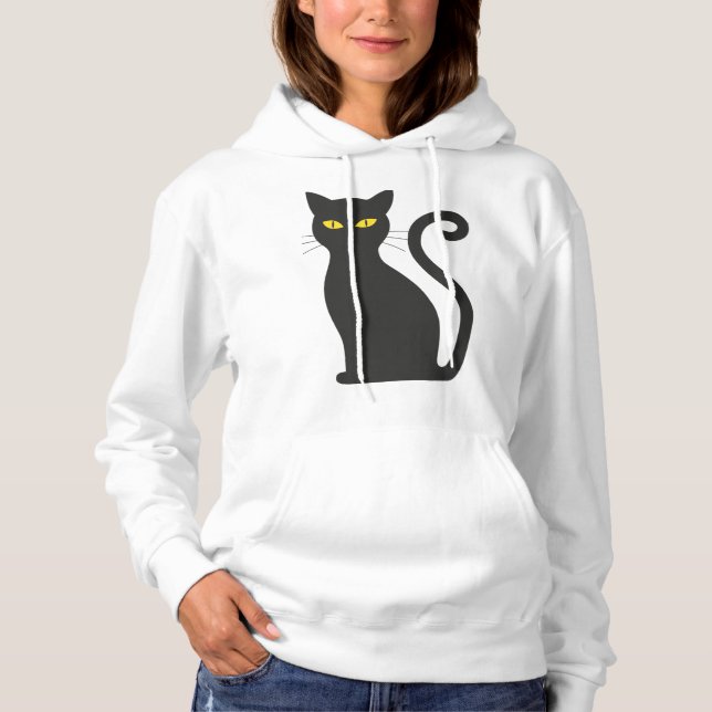 Black cat Halloween  Hoodie (Front)