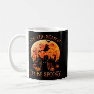 Black Cat Halloween It s The Season To Be Spooky Coffee Mug