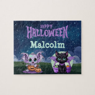 Black Cat Halloween Kid Puzzle