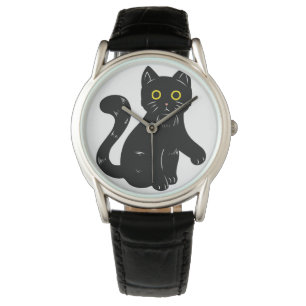 Black cat Halloween kids T-Shirt Watch