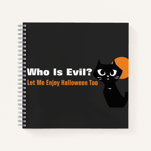 Black Cat Halloween  Notebook (Front)