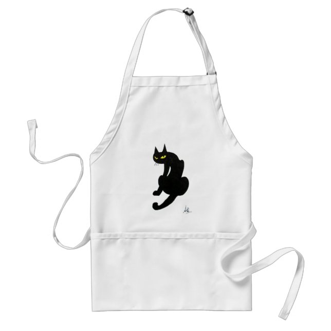 BLACK CAT HALLOWEEN PARTY STANDARD APRON (Front)