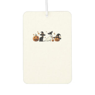 Black Cat Halloween Pumpkin Boo Ghost Witch Spooky Car Air Freshener