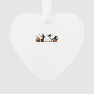 Black Cat Halloween Pumpkin Boo Ghost Witch Spooky Ornament