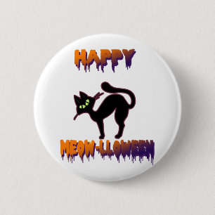 Black Cat Halloween Pumpkin Halloween 6 Cm Round Badge
