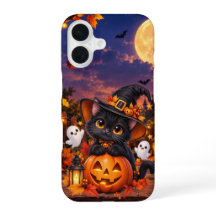 Black Cat Halloween Pumpkin Phone Case