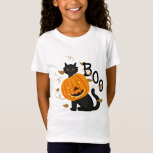 Black Cat Halloween Pumpkin T-Shirt