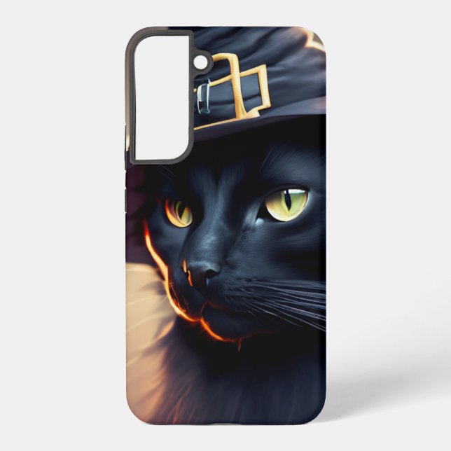 Black Cat Halloween Samsung Galaxy S22+ Case (Back)