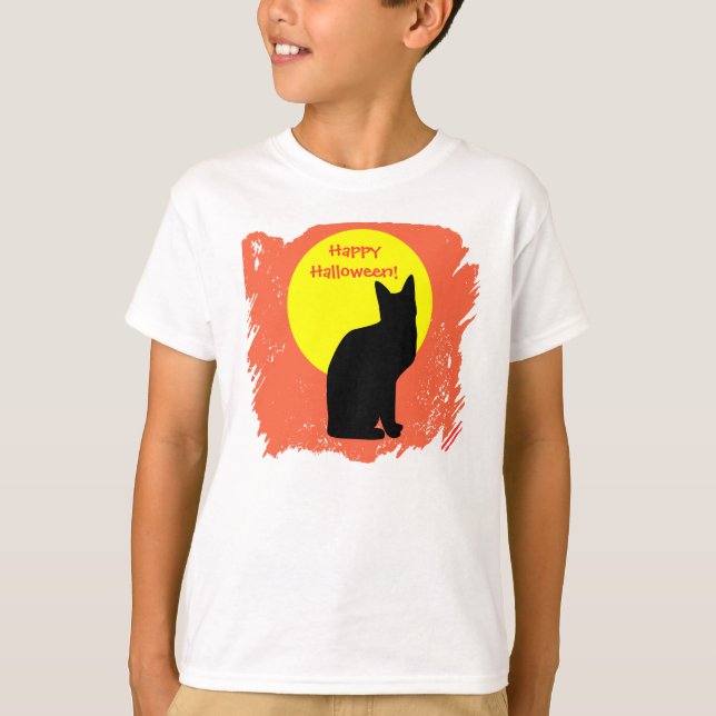 Black Cat Halloween Shirt (Front)