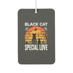Black Cat Halloween Special Love Gothic Design Car Air Freshener