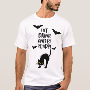 Black  Cat Halloween  T-Shirt