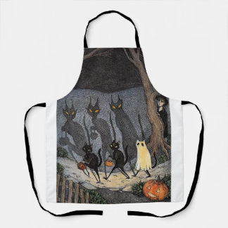 Black cat halloween T-Shirt Apron