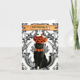 Black Cat Halloween Thank You Card