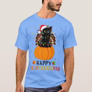 Black Cat Halloween Thanksgiving Christmas Halloth T-Shirt