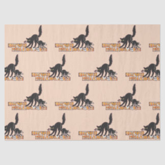 Black cat halloween tissue paper