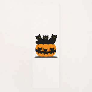 Black cat Halloween Yoga Mat