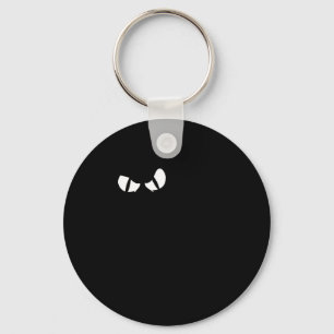 Black Cat Happy Halloween Fun Kitty Cartoon Key Ring