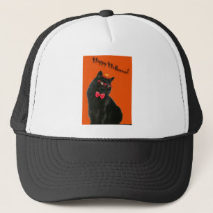 Black Cat Happy Halloween Hat