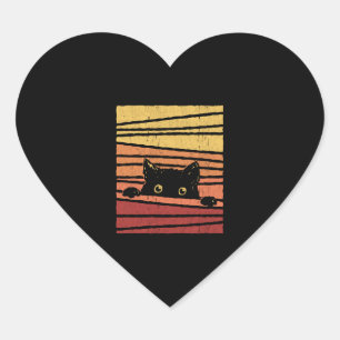 Black Cat Heart Sticker