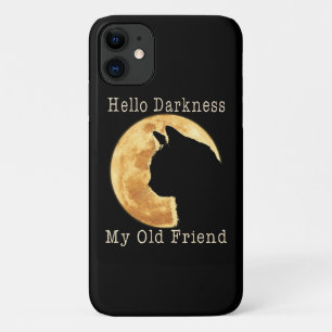 Black Cat Hello Darkness My Old Friend iPhone 11 Case