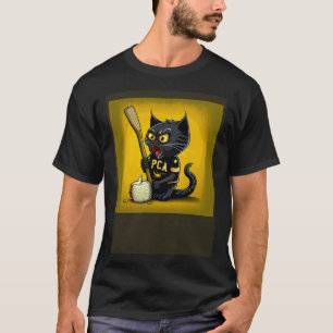 Black Cat Hockey Corn On The Cob T-Shirt