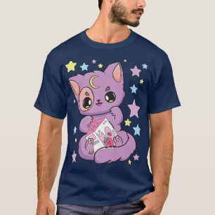Black Cat Holding A Strawberry Milk For A Boba Lov T-Shirt