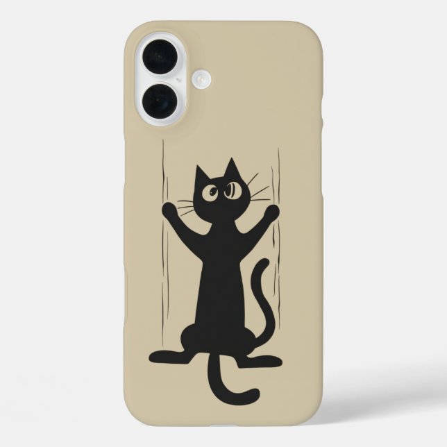 Black Cat Holding On Case-Mate iPhone Case (Back)
