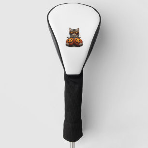 Black Cat Holding Pumpkin Halloween Cat Lovers Wom Golf Head Cover