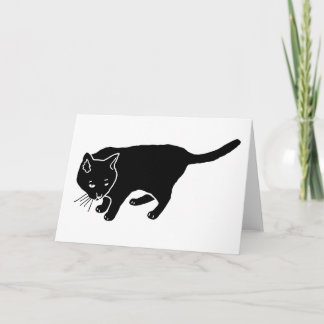 Black Cat Holiday Card