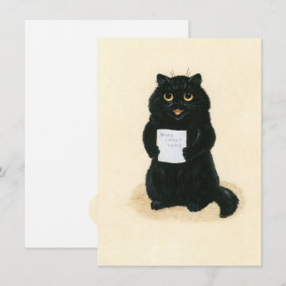 Black Cat Home Sweet Home Rescue Shelter Cute Card