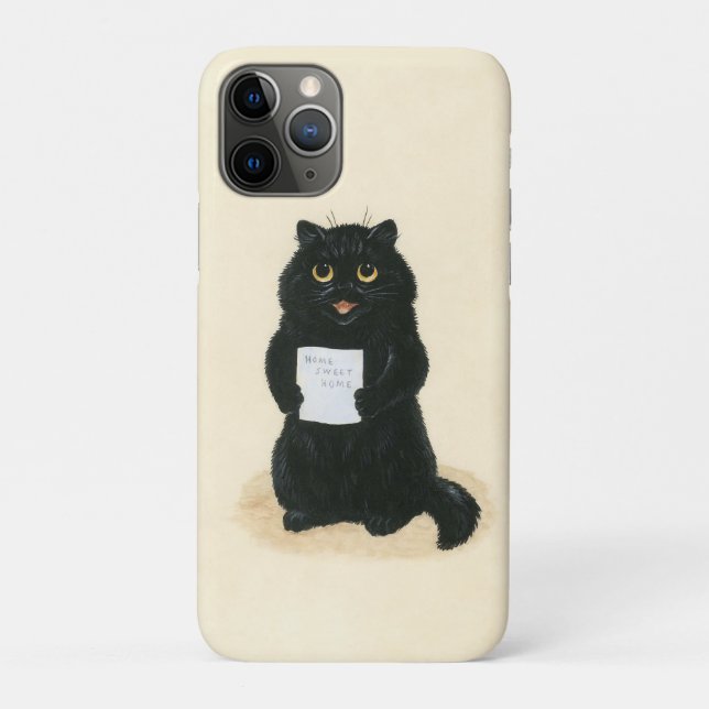 Black Cat Home Sweet Home Rescue Shelter Cute Case-Mate iPhone Case (Back)