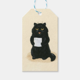 Black Cat Home Sweet Home Vintage Rescue Shelter Gift Tags