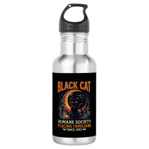 Black Cat Humane Society Halloween Crescent Moon L 532 Ml Water Bottle
