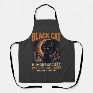 Black Cat Humane Society Halloween Crescent Moon L Apron
