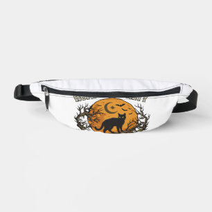 Black Cat Humane Society Halloween Full Moon Bats_ Bum Bags